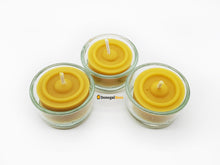 Load image into Gallery viewer, Beeswax Tealight Candle in Glass Holder