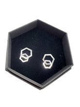 Load image into Gallery viewer, Earrings - Silver Hexagons
