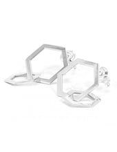 Load image into Gallery viewer, Earrings - Silver Hexagons