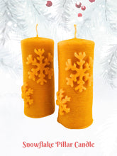 Load image into Gallery viewer, Snowflake Pillar Candle