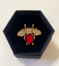 Load image into Gallery viewer, Bee Brooch - Ruby Bee