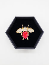 Load image into Gallery viewer, Bee Brooch - Ruby Bee
