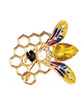 Load image into Gallery viewer, Bee Brooch - Fashionable Hexagon
