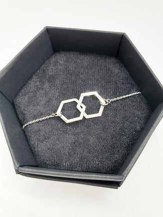 Bracelet - Silver Hexagon