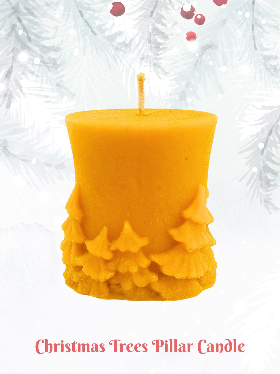 Christmas Trees Pillar Candle