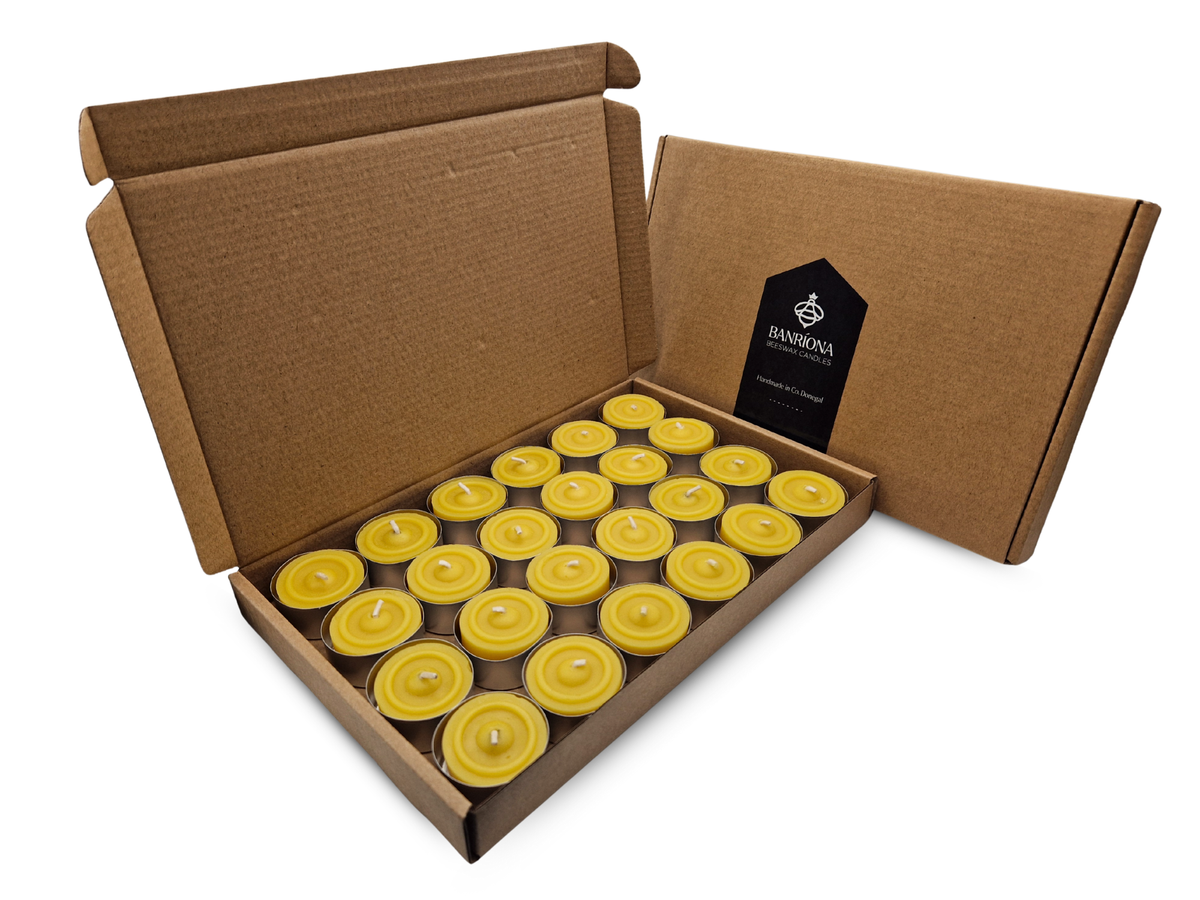 Beeswax Tealight Set (24Pcs) – Donegal Bees