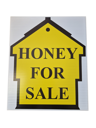 Sign: Honey for Sale (Beehive style)
