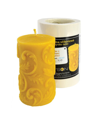 Cylinder with Fern Shoots Candle Mould