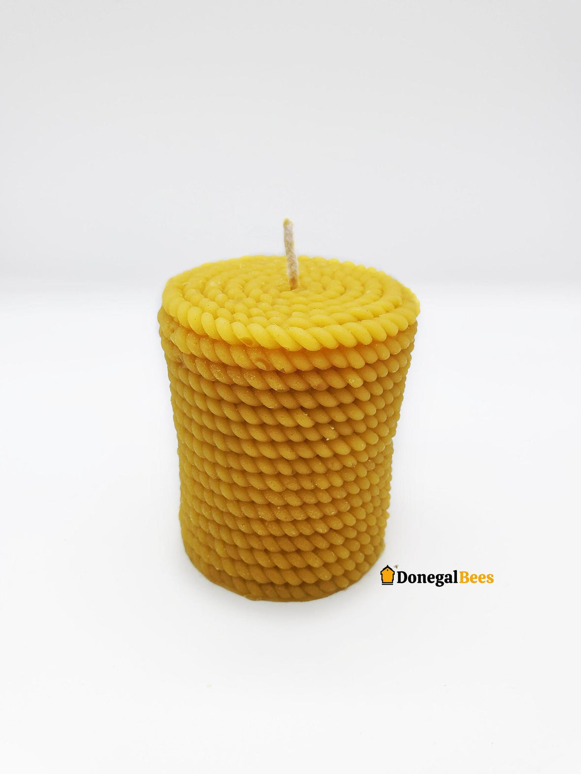 String Pillar Beeswax Candle