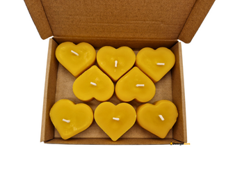 Beeswax Hearts Tealight Set