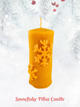 Load image into Gallery viewer, Snowflake Pillar Candle
