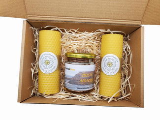 Candle & Honey Gift Set