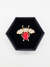 Load image into Gallery viewer, Bee Brooch - Ruby Bee
