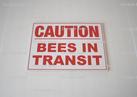 Sign: Bees in Transit (Red)